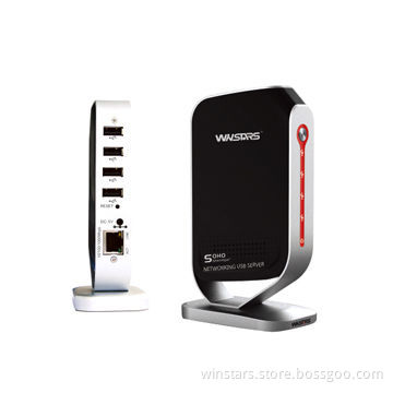 100Mbps 4 USB Network Hub, Supports LPR, DHCP and UPnP Protocols
